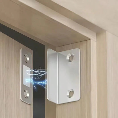 16pcs Steel L-Shaped Magnetic Cabinet Latches, Self-Adhesive Drawer Magnetic Locks, Strong Door Stopper, Suitable For Wardrobe, Cabinet, Closet Furniture Hardware