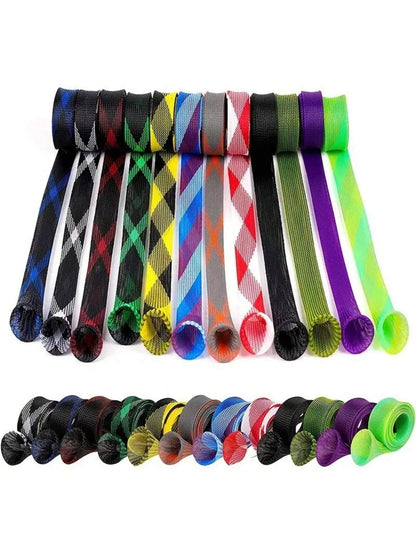 170cm 35mm/67in 1.4in Fishing Rod Socks Sleeve Cover, Braided Mesh Reusable Rods Pole Telescopic Protector Bag, Fishing Tools Accessories