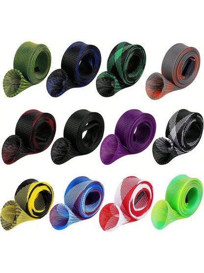 170cm 35mm/67in 1.4in Fishing Rod Socks Sleeve Cover, Braided Mesh Reusable Rods Pole Telescopic Protector Bag, Fishing Tools Accessories