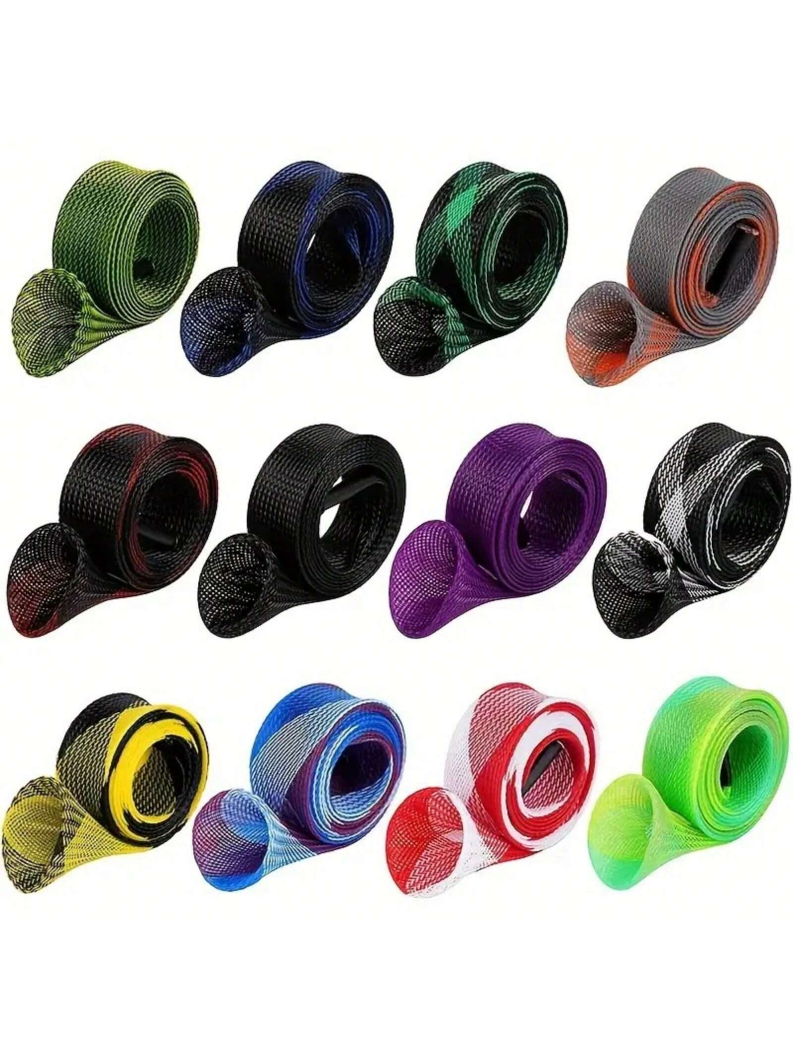 170cm 35mm/67in 1.4in Fishing Rod Socks Sleeve Cover, Braided Mesh Reusable Rods Pole Telescopic Protector Bag, Fishing Tools Accessories