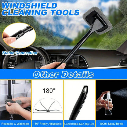 19pcs Car Cleaning Wash Kit Interior Detailing Cleaner Kit With High Power Handheld Vacuum, Brush Set, Windshield Tool, Duster, Towels, Complete Car Care Tool