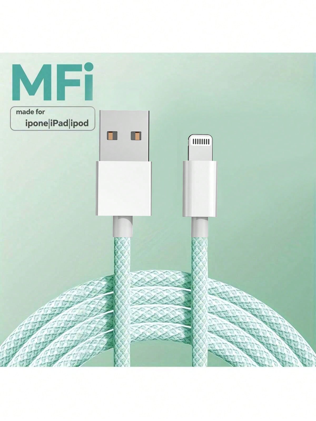 1m/1.5m Nylon Braided Fast Charging Data Cable, Supports Fast Charging Compatible With Iphone 13/12/11/XR/8/7/6, Laptop Series Including 14 Pro Max, 14 Pro, 14 Plus, 13 Pro Max, 13 Pro, 13, 12 Pro, 12
