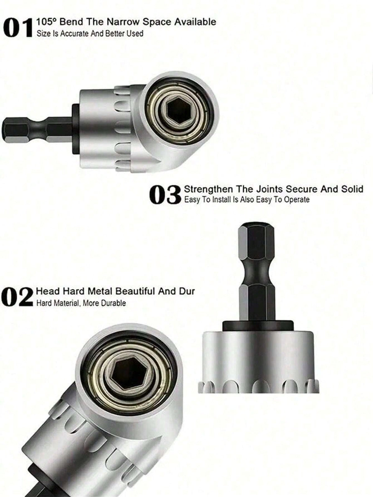 1pc 105 Degree Right Angle Drill Adapter, 105 Degree Angle Drill Bit Screwdriver Suitable For Tight Spaces, Home Decor, Building Renovation, Milwaukee Tools