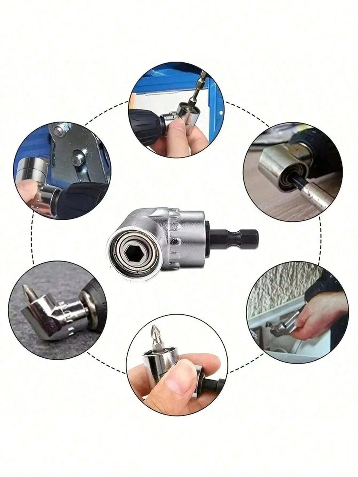 1pc 105 Degree Right Angle Drill Adapter, 105 Degree Angle Drill Bit Screwdriver Suitable For Tight Spaces, Home Decor, Building Renovation, Milwaukee Tools