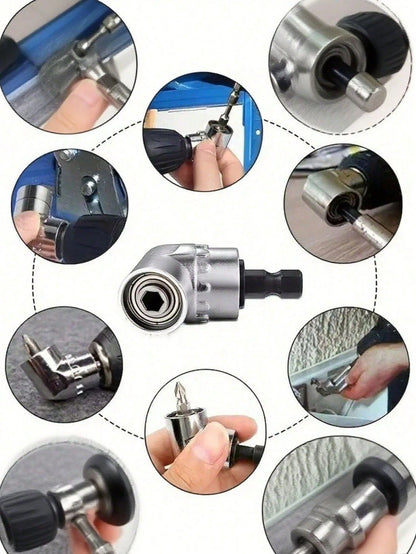 1pc 105 Degree Right Angle Drill Adapter, 105 Degree Angle Drill Bit Screwdriver Suitable For Tight Spaces, Home Decor, Building Renovation, Milwaukee Tools
