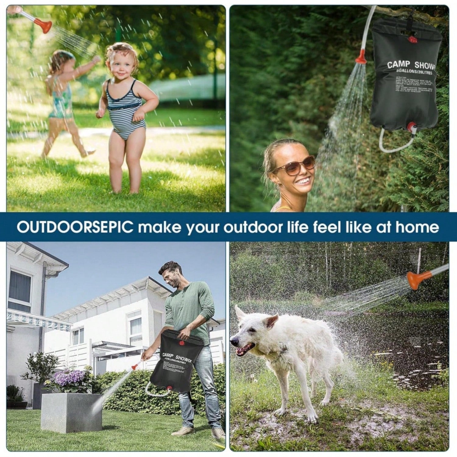 1pc 10L/20L/25L/40L Solar Camping Shower Bag, Portable Outdoor Solar Heating Shower Bag With Adjustable Shower Head And Hook, Leak-Proof Reinforced PVC Foldable Water Bag, Suitable For Camping, Hiking