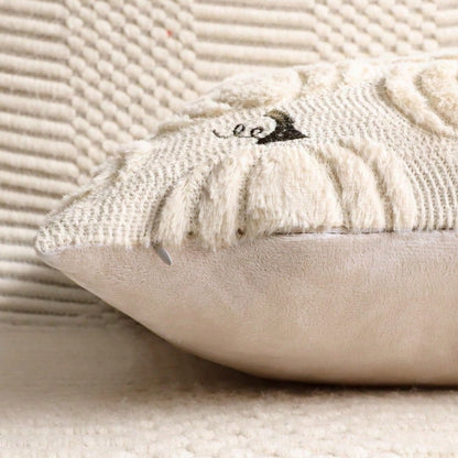 1pc 18x18 Inch 3D Beige Pumpkin Plush Pillow Cover, Scandinavian Minimalist Autumn Harvest Easter Cushion Cover, Soft Faux Fur Texture For Sofa Couch Home Decor