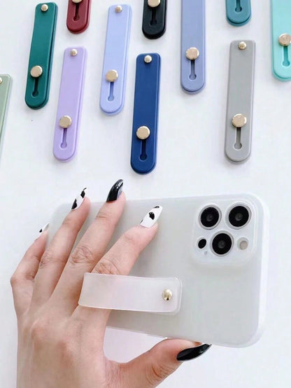 1pc/2pcs/3pcs/4pcs/5pcs Colorful Finger Ring Phone Holder- Self-Adhesive, Anti-Drop, Wrist Strap Compatible, 10 Color Options, PC Material, Easy Installation, Fashionable Phone Accessory Compatible W