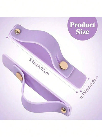 1pc/2pcs/3pcs/4pcs/5pcs Colorful Finger Ring Phone Holder- Self-Adhesive, Anti-Drop, Wrist Strap Compatible, 10 Color Options, PC Material, Easy Installation, Fashionable Phone Accessory Compatible W