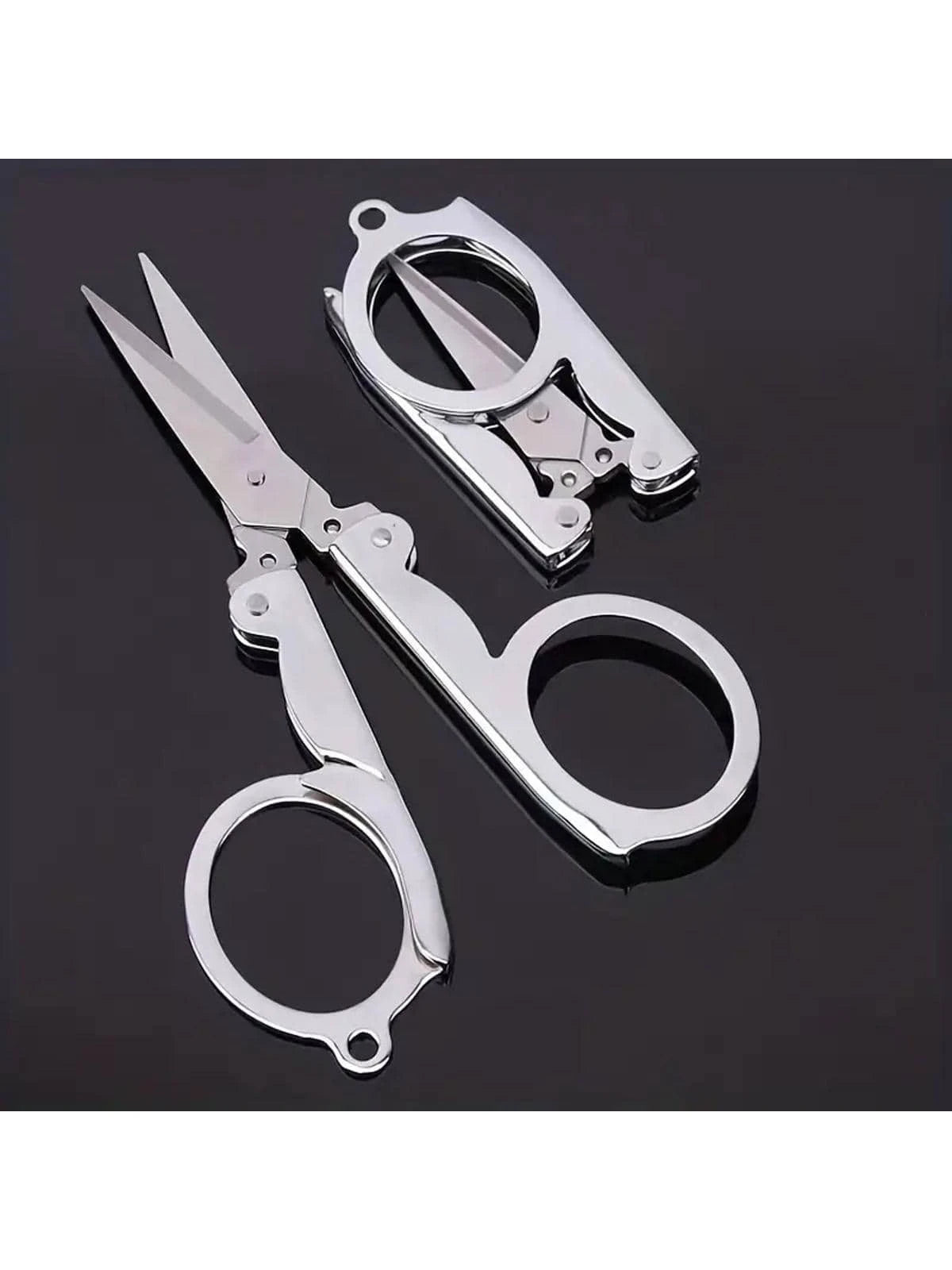 1pc/2pcs/4pcs Stainless Steel Folding Small Scissors Travel Scissors Sewing Scissors Portable Mini Scissors