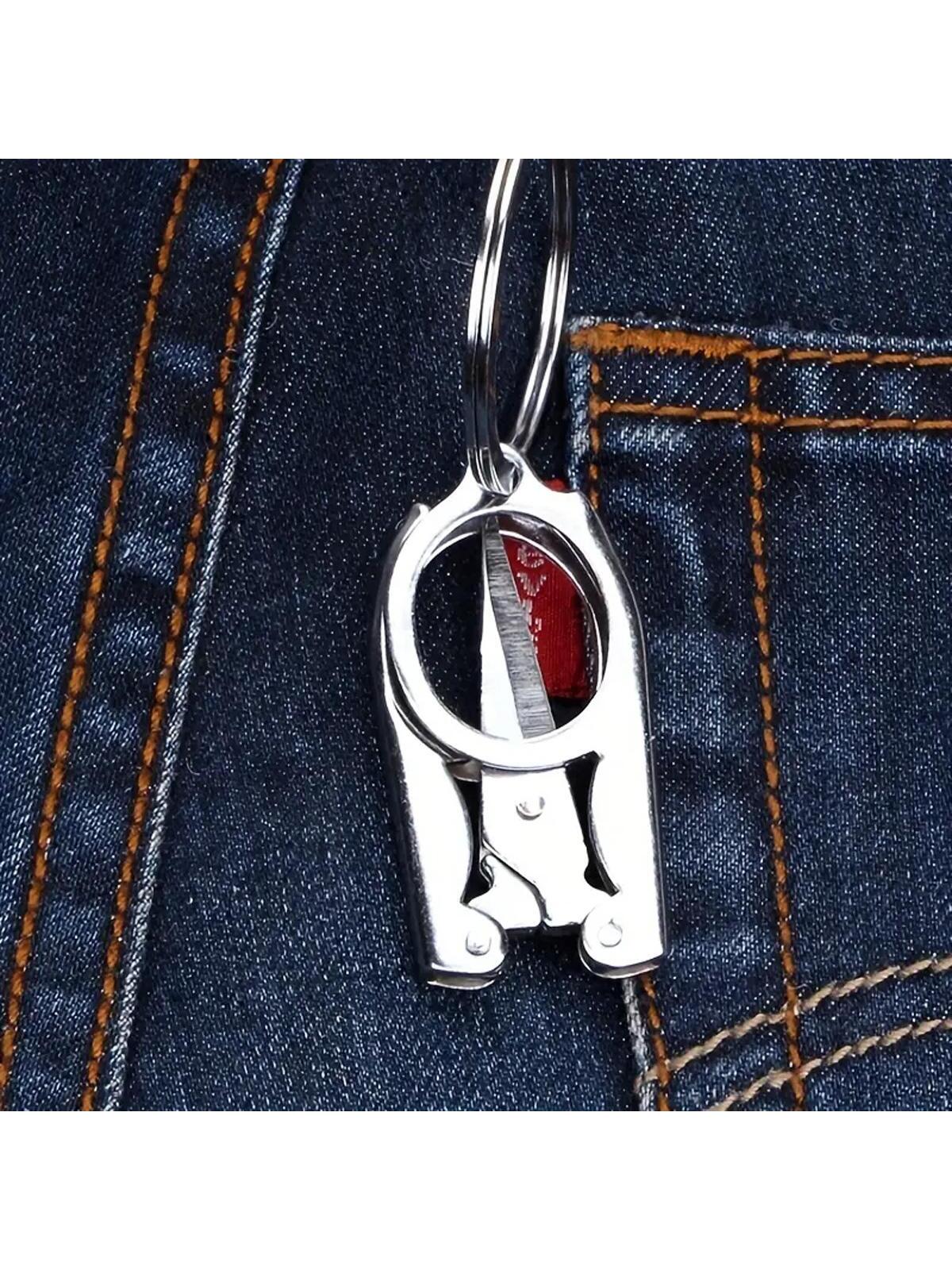 1pc/2pcs/4pcs Stainless Steel Folding Small Scissors Travel Scissors Sewing Scissors Portable Mini Scissors
