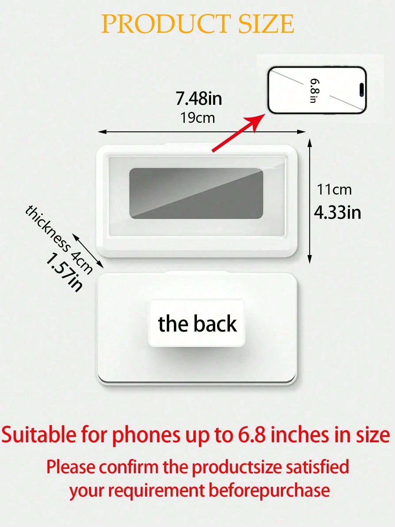 1pc/2pcs/4pcs Waterproof Bathroom Phone Case With Touch Screen Function And Adjustable Phone Holder, Convenient For Watching Videos And Shows In Shower Or Kitchen Sink, No Drilling Required. [Note: No