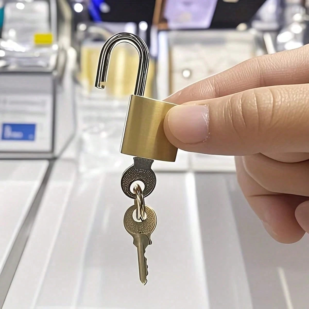 1pc/2pcs Antique Copper Multi-Function Anti-Theft Padlock, Single Lock, Comes With 2 Keys, Suitable For Key Door Lock, Gym Locker, Hook Lock, Toolbox And Backpack