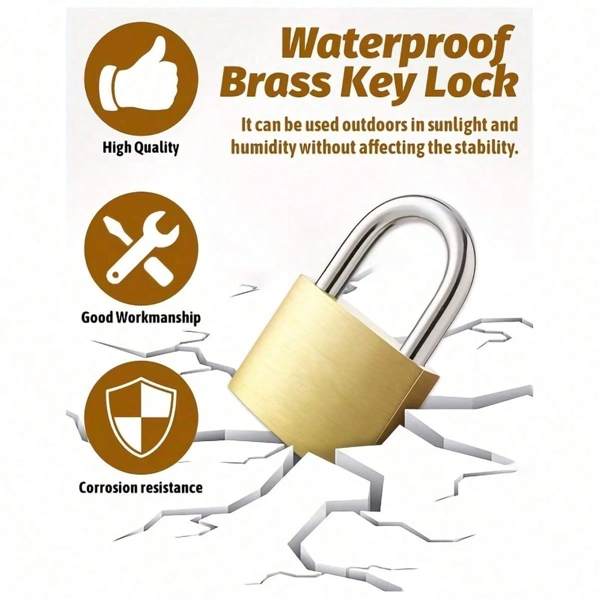 1pc/2pcs Antique Copper Multi-Function Anti-Theft Padlock, Single Lock, Comes With 2 Keys, Suitable For Key Door Lock, Gym Locker, Hook Lock, Toolbox And Backpack