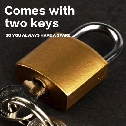 1pc/2pcs Antique Copper Multi-Function Anti-Theft Padlock, Single Lock, Comes With 2 Keys, Suitable For Key Door Lock, Gym Locker, Hook Lock, Toolbox And Backpack