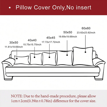 1pc/2pcs Bohemian Striped Pillow Cover (Pillow Insert Not Included), Soft Plush Corduroy Solid Color Decorative Square Pillow Case, Suitable For Holiday, Sofa, Bedroom, Bed, All Seasons