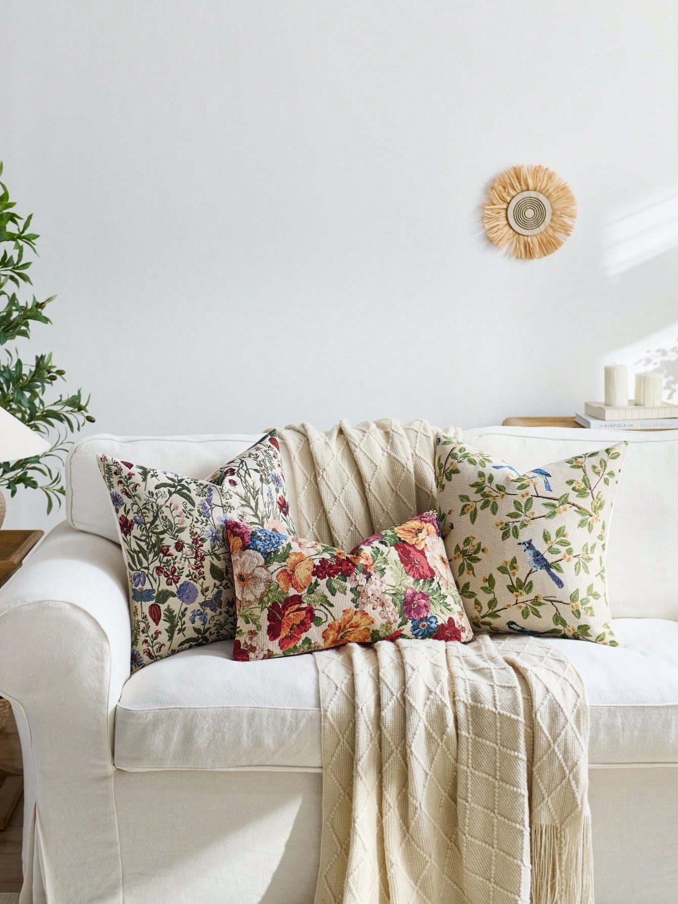 1pc/2pcs Floral Pattern Decorative Throw Pillow Cover, Suitable For All Seasons, Available In Multiple Colors, Patterns And Sizes, High-Density Jacquard Fabric Pillowcase (Pillow Insert Not Included)