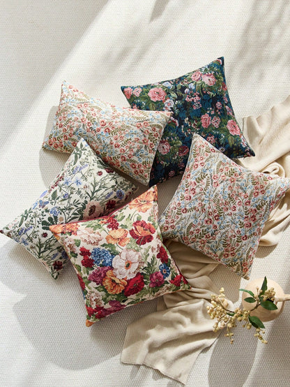 1pc/2pcs Floral Pattern Decorative Throw Pillow Cover, Suitable For All Seasons, Available In Multiple Colors, Patterns And Sizes, High-Density Jacquard Fabric Pillowcase (Pillow Insert Not Included)
