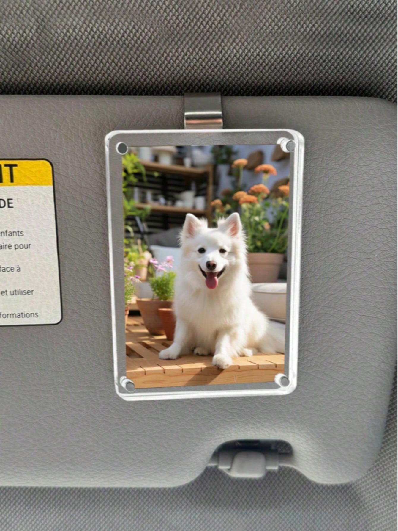 1pc/2pcs New Magnetic Photo Clip For Car Sun Visor, Universal Acrylic Fridge Magnet Transparent Magnetic Instant Photo Frame, Car Sun Visor Photo Frame Clip, Personalized DIY Car Decor Photo Frame, Co