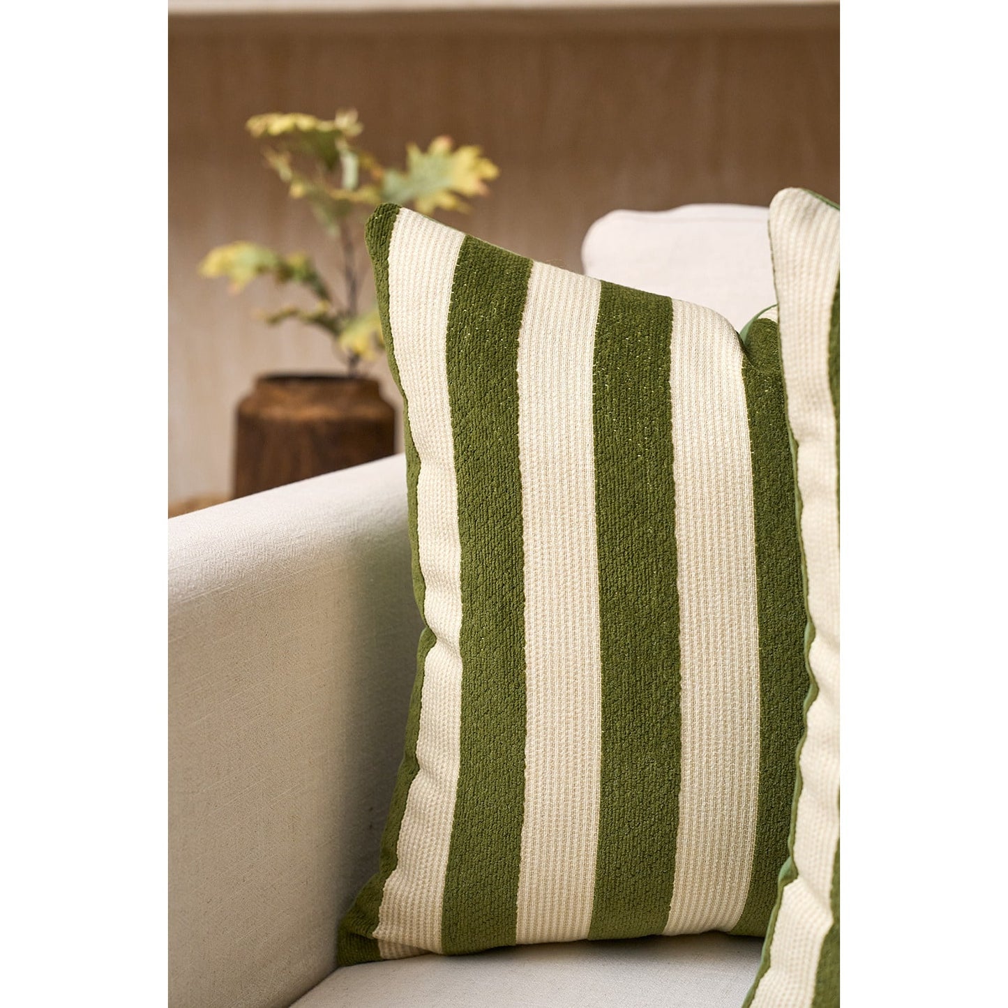 1pc/2pcs Red-Brown Striped Chenille Decorative Throw Pillow Cover, Soft Modern Abstract Bohemian Style Cushion Case For Sofa, Bedroom, Living Room, All Season, Also Suitable As Gift