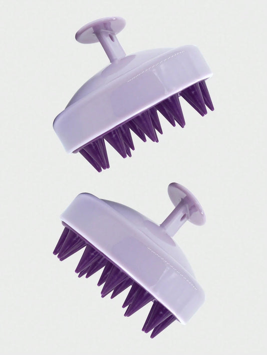 1pc/2pcs Silicone Shampoo Brush, Scalp Massager, Wet & Dry Hair Washing Massage Brush, Manual Scalp Cleansing Brush, Soft Silicone Bristles, Unisex, Removes Dandruff, Ultra Soft Silicone Scalp Exfolia