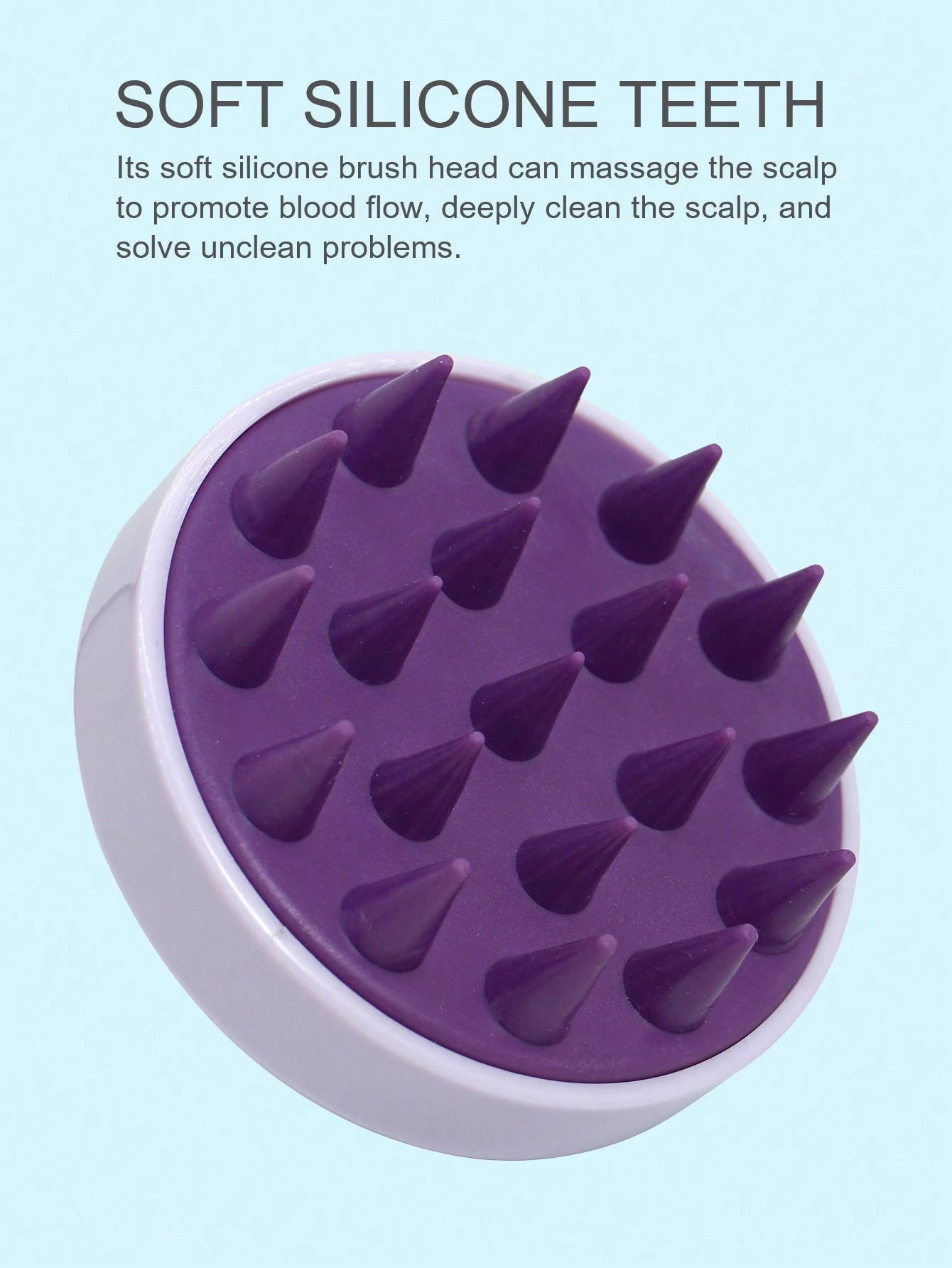 1pc/2pcs Silicone Shampoo Brush, Scalp Massager, Wet & Dry Hair Washing Massage Brush, Manual Scalp Cleansing Brush, Soft Silicone Bristles, Unisex, Removes Dandruff, Ultra Soft Silicone Scalp Exfolia