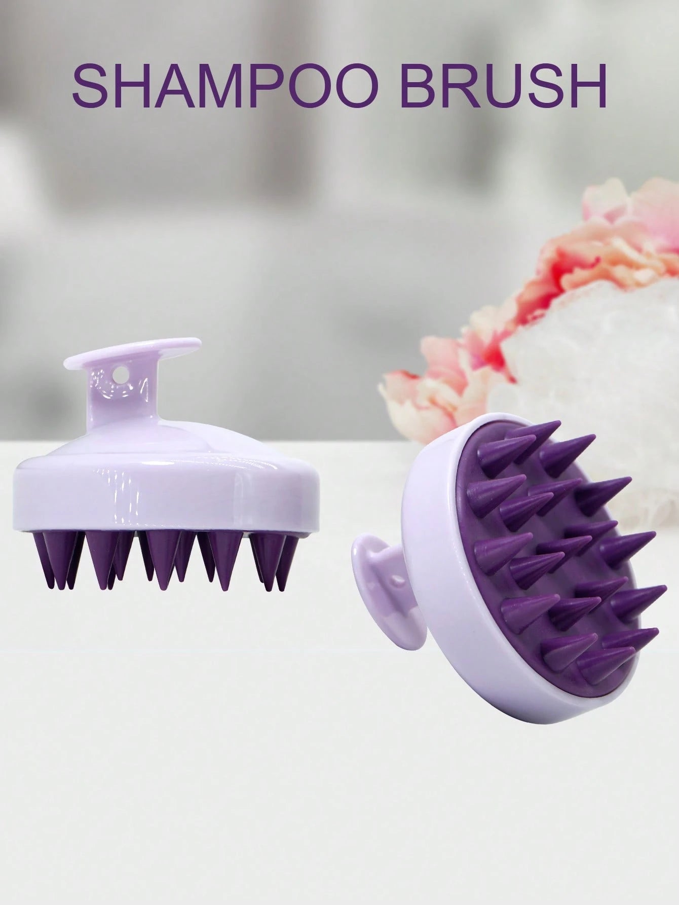 1pc/2pcs Silicone Shampoo Brush, Scalp Massager, Wet & Dry Hair Washing Massage Brush, Manual Scalp Cleansing Brush, Soft Silicone Bristles, Unisex, Removes Dandruff, Ultra Soft Silicone Scalp Exfolia