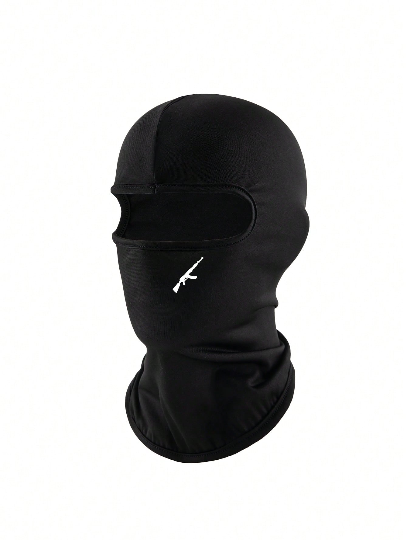 1pc/2pcs Unisex Solid Color Printed Balaclava Headwear Set, Single Hole Full Face Mask For Cycling, Suitable For Daily Wear And Outdoor Activities
