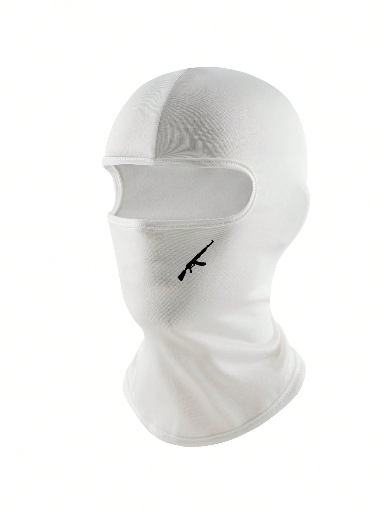 1pc/2pcs Unisex Solid Color Printed Balaclava Headwear Set, Single Hole Full Face Mask For Cycling, Suitable For Daily Wear And Outdoor Activities