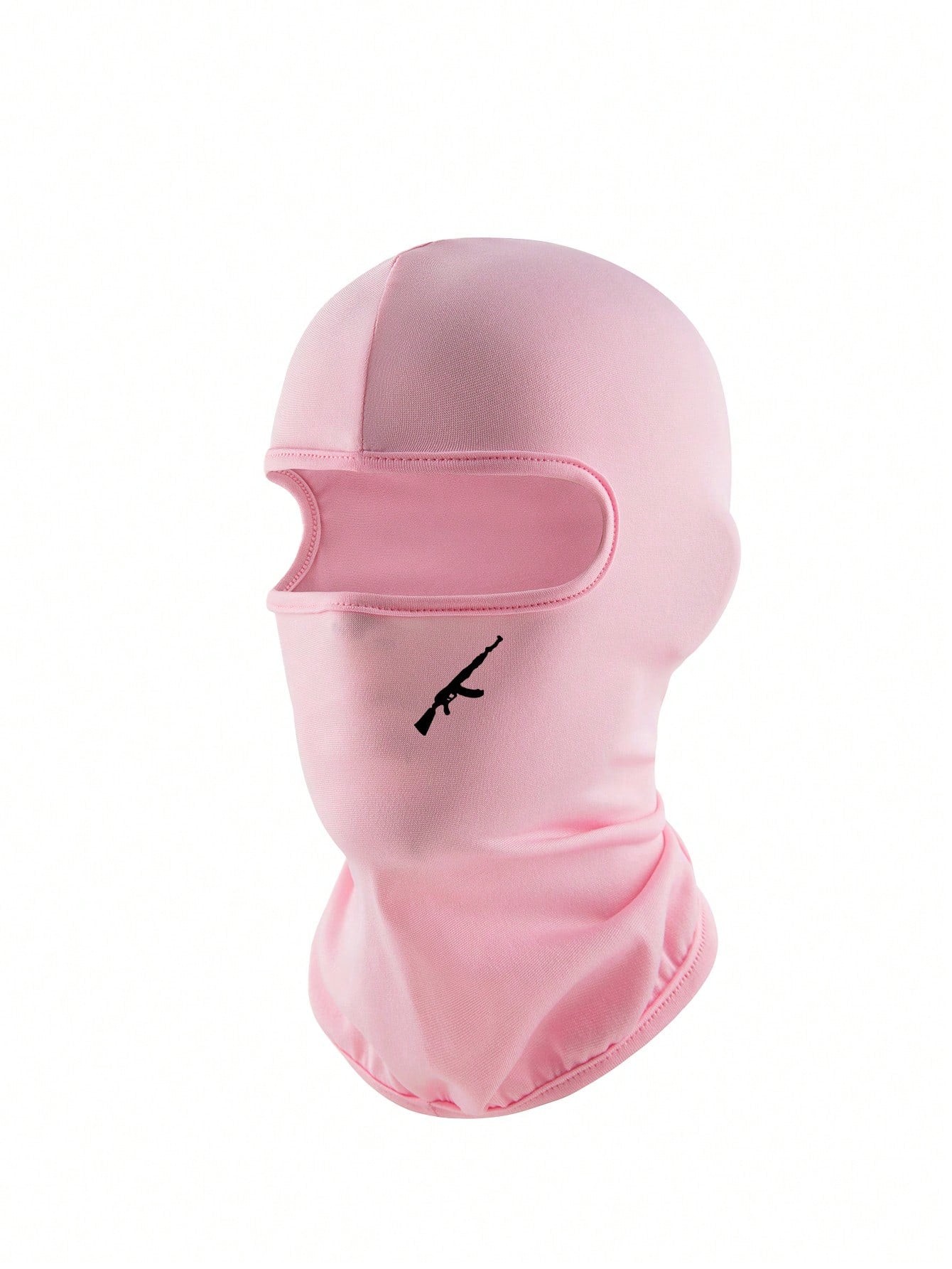 1pc/2pcs Unisex Solid Color Printed Balaclava Headwear Set, Single Hole Full Face Mask For Cycling, Suitable For Daily Wear And Outdoor Activities