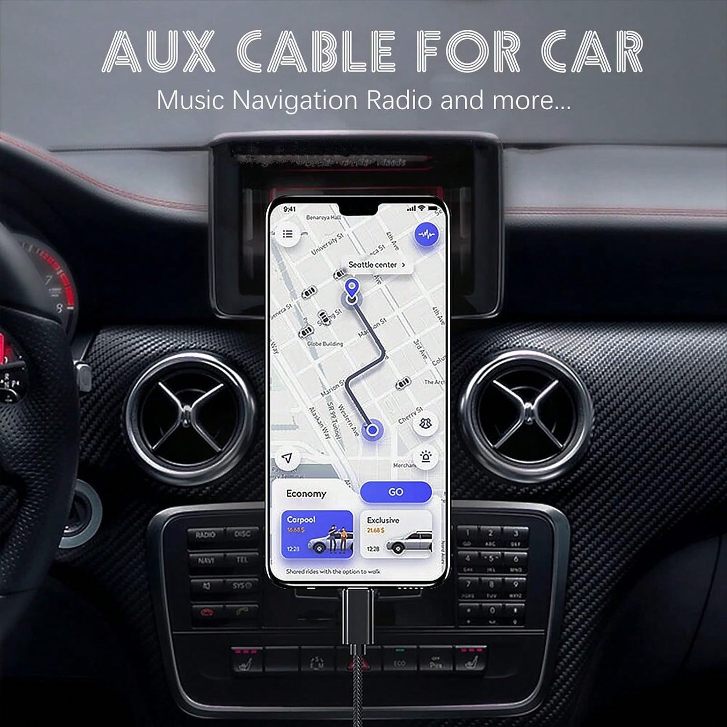 1pc 3.5mm Aux Audio Cable Adapter Cord Compatible With IPhone 17 Series, Suitable For Car, Home Stereo Speakers, Headphones, Compatible With IPhone 17 Pro Max/17 Pro/17 Plus/17/16/15, S25/S24/S23/S22