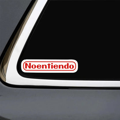 1pc 3-Inch Removable Waterproof Outdoor PVC Durable Vinyl Sticker, Funny "No Entiendo" Spanish Meme Humor Viral Gen Z Gamer Joke Sarcastic "I Don't Understand" Perfect For Laptop Phone Water Bottle Sk