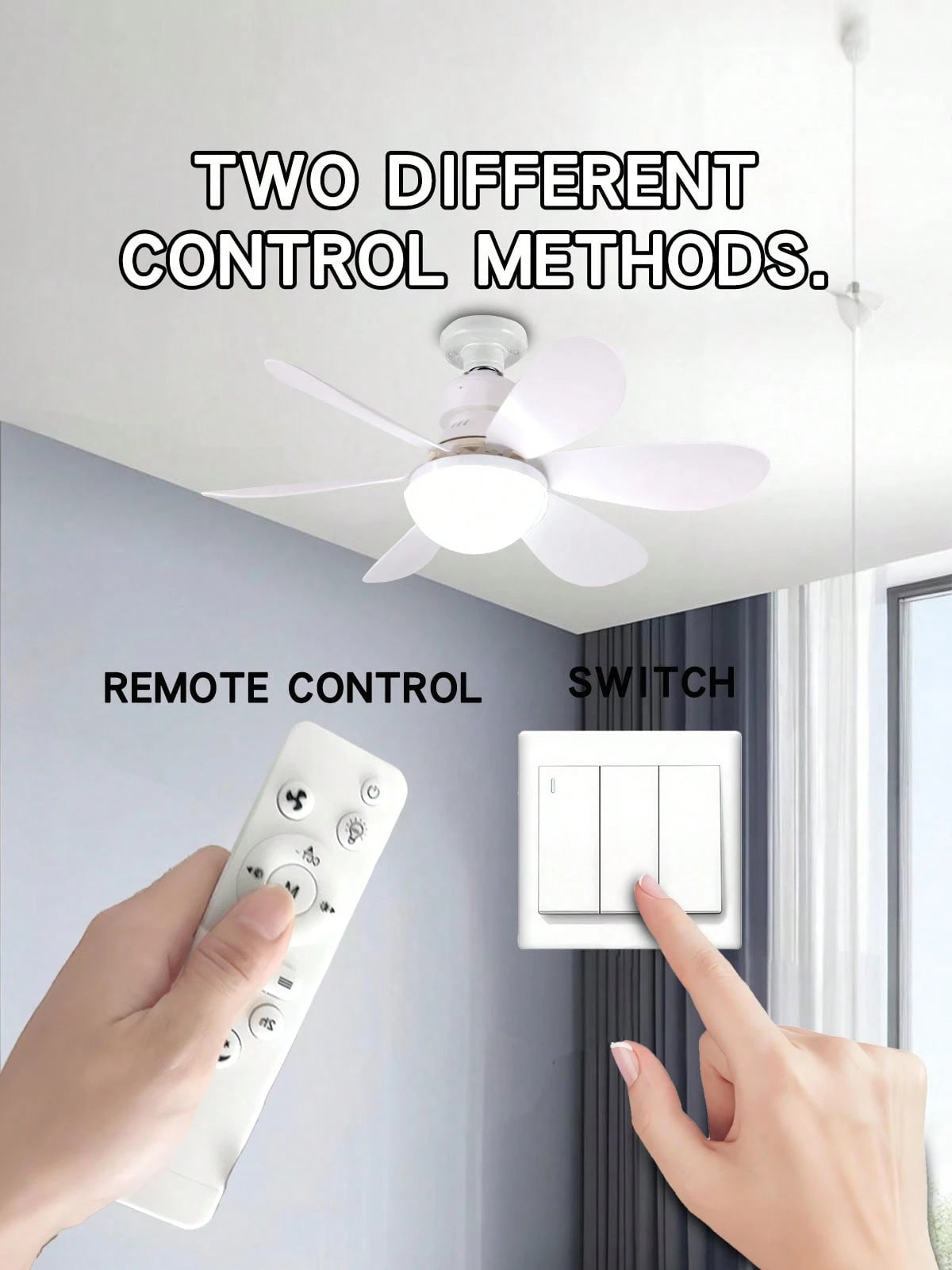 1pc 30W Dimmable LED Ceiling Fan Light With Remote Control, 6 Blades, Quiet Operation, 3 Color Temperatures, 3 Wind Speeds, Timer Function, Suitable For Bedroom, Living Room, Kitchen
