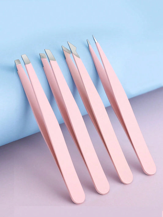 1pc/4pcs High Precision Eyebrow Tweezers Set, Includes Eyebrow Tweezers, Eyelash Tweezers, Hair Removal Tweezers,Makeup,Cheap,Room Decor,Vanity,Travel,Bedroom,Makeup Accessories,Tweezers,Cheap,Stockin