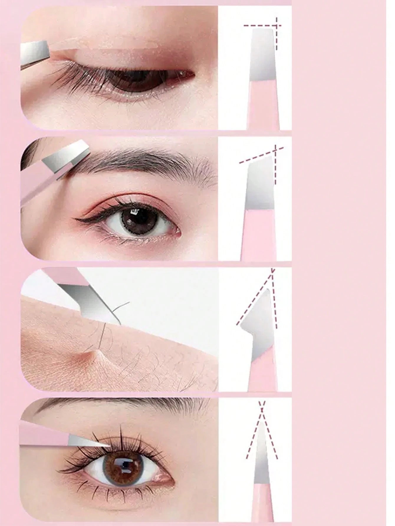 1pc/4pcs High Precision Eyebrow Tweezers Set, Includes Eyebrow Tweezers, Eyelash Tweezers, Hair Removal Tweezers,Makeup,Cheap,Room Decor,Vanity,Travel,Bedroom,Makeup Accessories,Tweezers,Cheap,Stockin