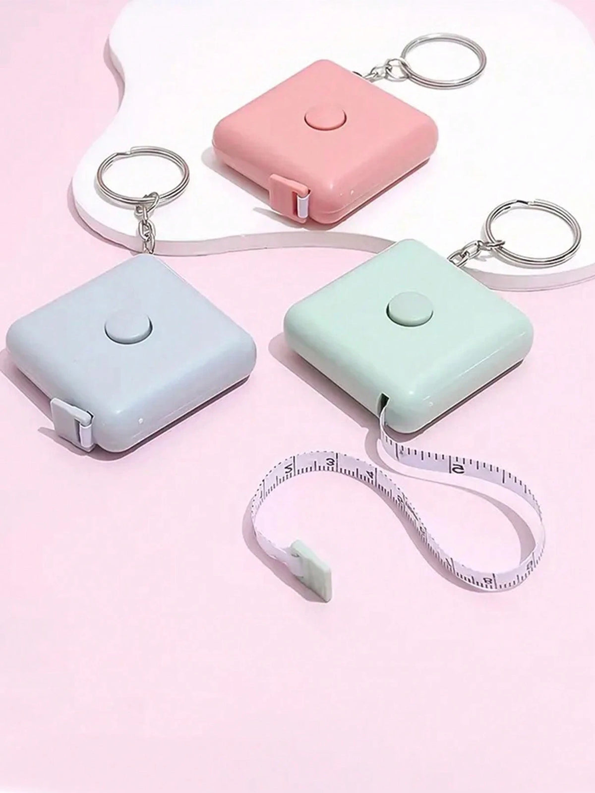 1pc 59.06-Inch Mini Retractable Tailor Sewing Body Measuring Tape, Dual Scale For Sewing, Knitting, Crafting, Random Color Tape Measure