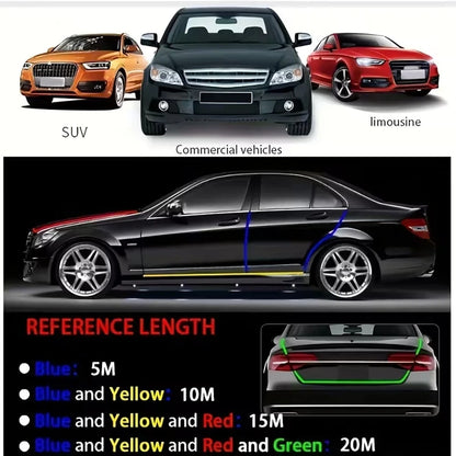 1pc 5m Car Door Edge Guard Trim, Bright Finish Scratch Protection Bumper Strip For Car Hood, Trunk, Door