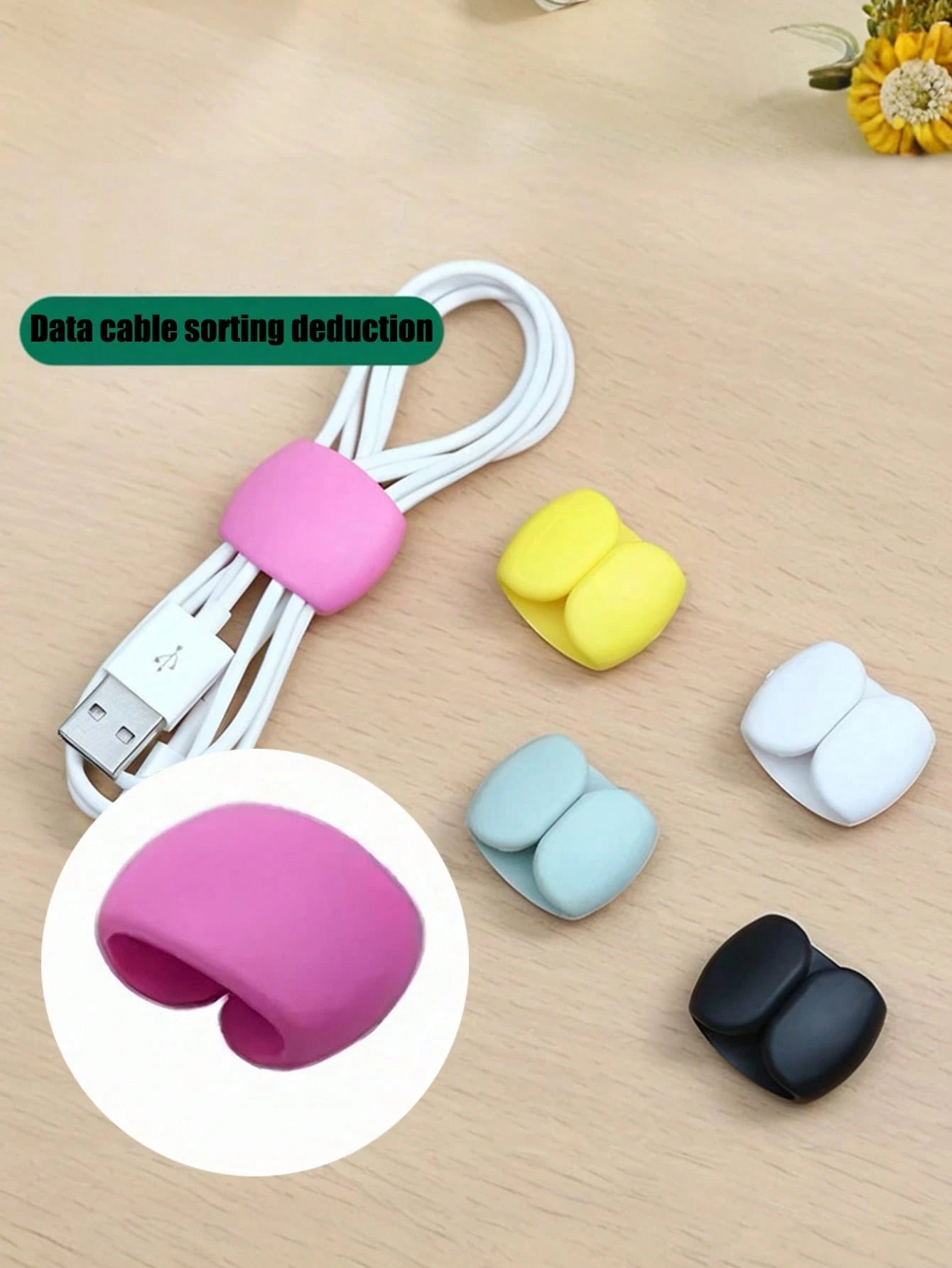 1pc/5pcs/10pcs Data Cable Storage Buckle, Power Cable Winding Device, Home Appliance Cable Group Organizer, Travel Data Cable Consolidation Organizer