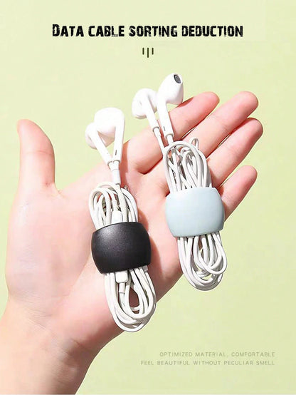 1pc/5pcs/10pcs Data Cable Storage Buckle, Power Cable Winding Device, Home Appliance Cable Group Organizer, Travel Data Cable Consolidation Organizer