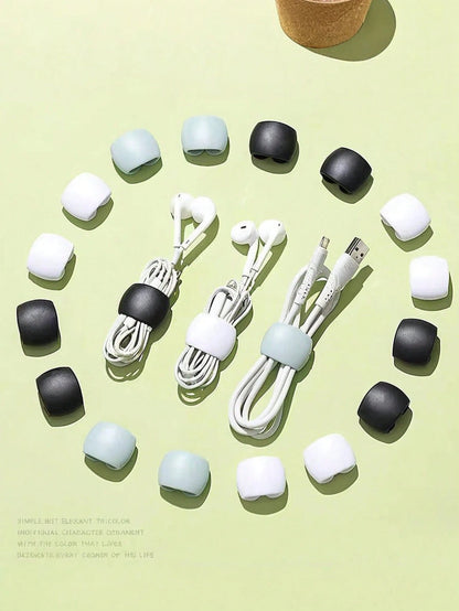 1pc/5pcs/10pcs Data Cable Storage Buckle, Power Cable Winding Device, Home Appliance Cable Group Organizer, Travel Data Cable Consolidation Organizer
