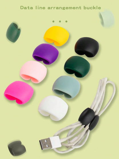 1pc/5pcs/10pcs Data Cable Storage Buckle, Power Cable Winding Device, Home Appliance Cable Group Organizer, Travel Data Cable Consolidation Organizer
