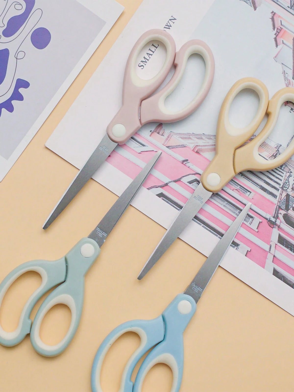 1Pc 6.5" (16.5cm) Multi-Purpose Stainless Steel Scissors For Office And Home Use- Durable, Portable, Multi-Purpose Craft And Paper Cutting Tool With Comfort Grip Handles,Back To School,School Supplie