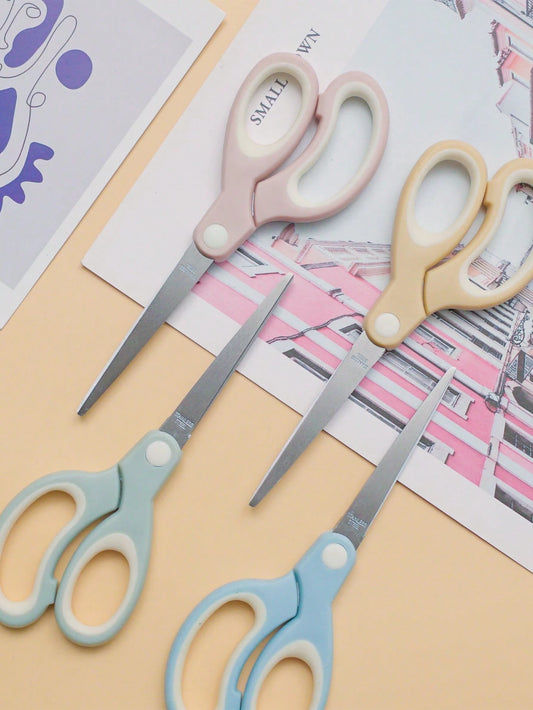 1Pc 6.5" (16.5cm) Multi-Purpose Stainless Steel Scissors For Office And Home Use- Durable, Portable, Multi-Purpose Craft And Paper Cutting Tool With Comfort Grip Handles,Back To School,School Supplie