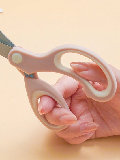 1Pc 6.5" (16.5cm) Multi-Purpose Stainless Steel Scissors For Office And Home Use- Durable, Portable, Multi-Purpose Craft And Paper Cutting Tool With Comfort Grip Handles,Back To School,School Supplie