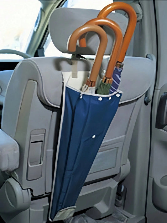 1Pc 86Cm Car Waterproof Umbrella Cover Foldable Dual-Use Rear Seat Hanging Storage Bag, Umbrella Storage Bag-Blue