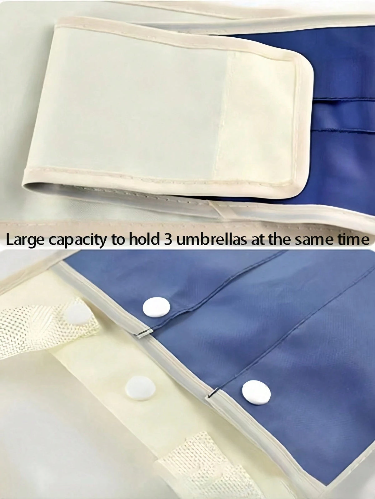 1Pc 86Cm Car Waterproof Umbrella Cover Foldable Dual-Use Rear Seat Hanging Storage Bag, Umbrella Storage Bag-Blue
