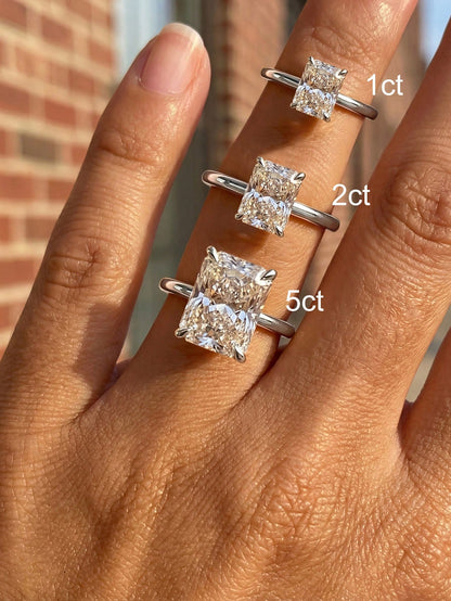 1pc 925 Sterling Silver 1-5 Carat Princess Cut Cubic Zirconia Women's Wedding Ring/Engagement Ring/Bridesmaid Ring, Exquisite Jewelry Gift