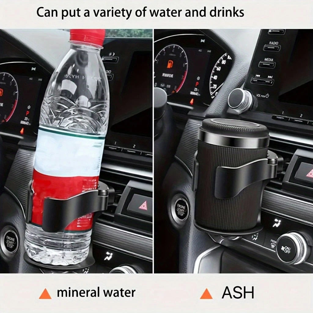 1pc Adjustable PVC Car Cup Holder- Sturdy Grip, Foam Padded Bottom, Fits Water Bottles, Coffee, Soda And Canned Drinks, Easy To Install, Worth Choosing