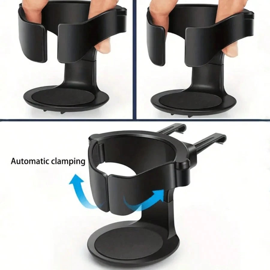 1pc Adjustable PVC Car Cup Holder- Sturdy Grip, Foam Padded Bottom, Fits Water Bottles, Coffee, Soda And Canned Drinks, Easy To Install, Worth Choosing