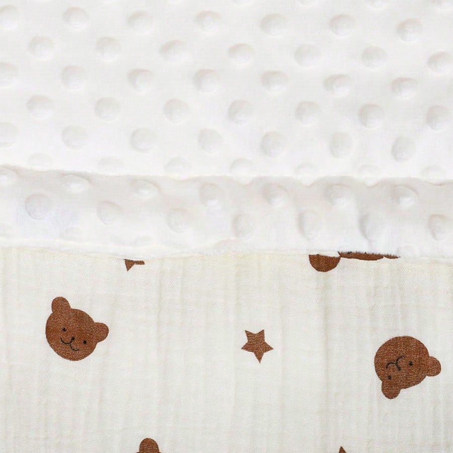 1pc All-Season Baby Blanket, Spring/Summer Air-Conditioned Room Baby Cover Blanket, Soft Dotted Fleece Material Mattress Pad, Kindergarten Bed Soft Pad, Reversible And Washable